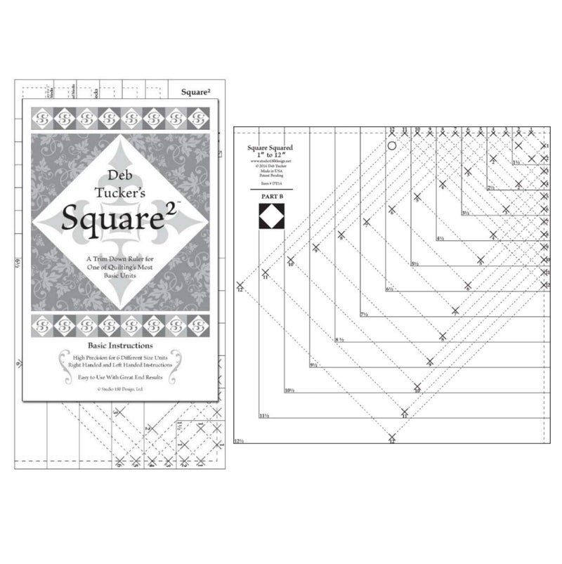Studio 180 Design Quilting Tool Bundle: Deb Tucker's Square Squared Ruler + Large Square Squared